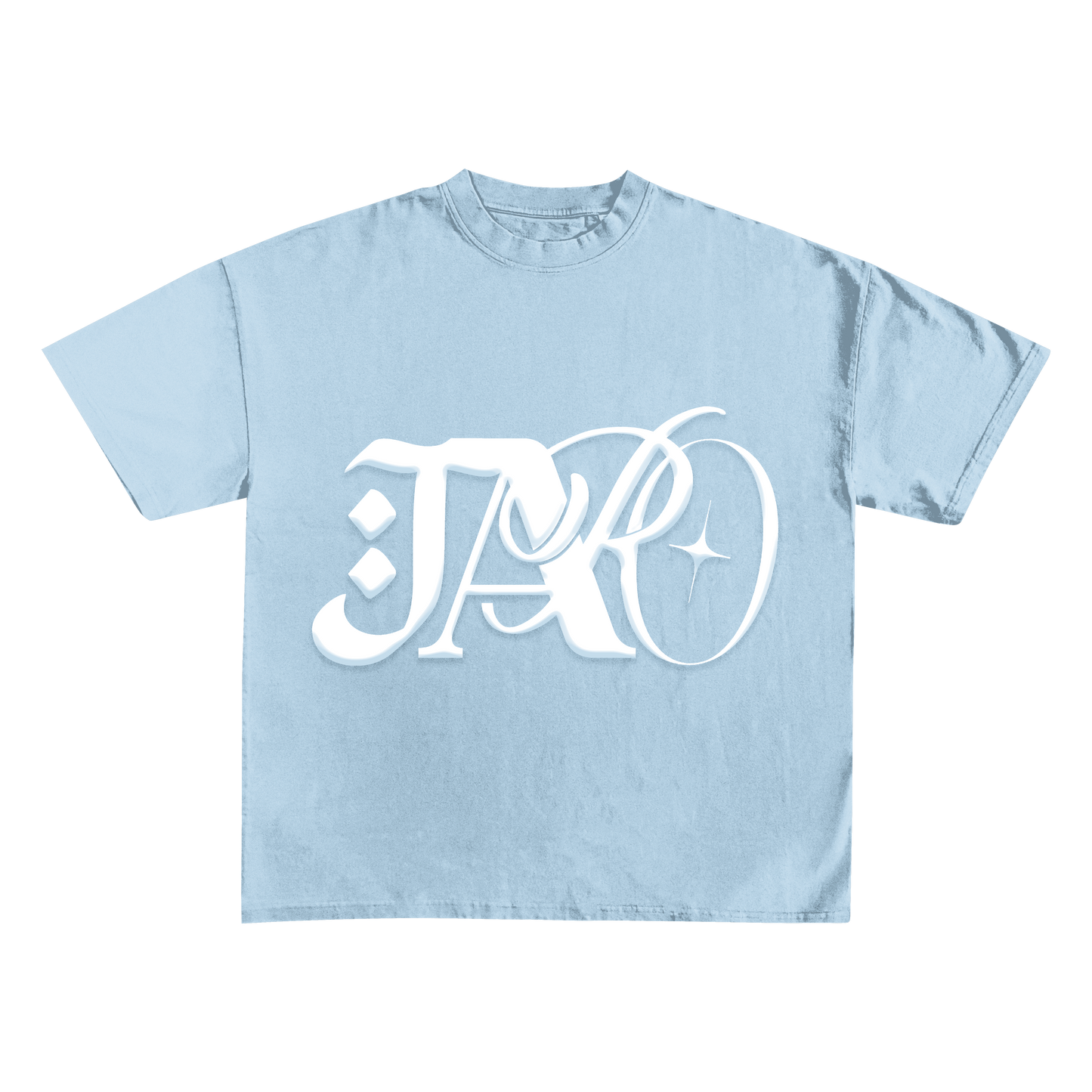 Puff Print Jaro Vol. 1 Oversized Shirt Baby Blue