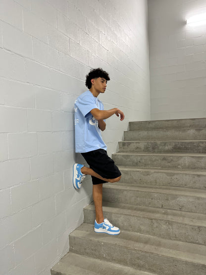 Puff Print Jaro Vol. 1 Oversized Shirt Baby Blue
