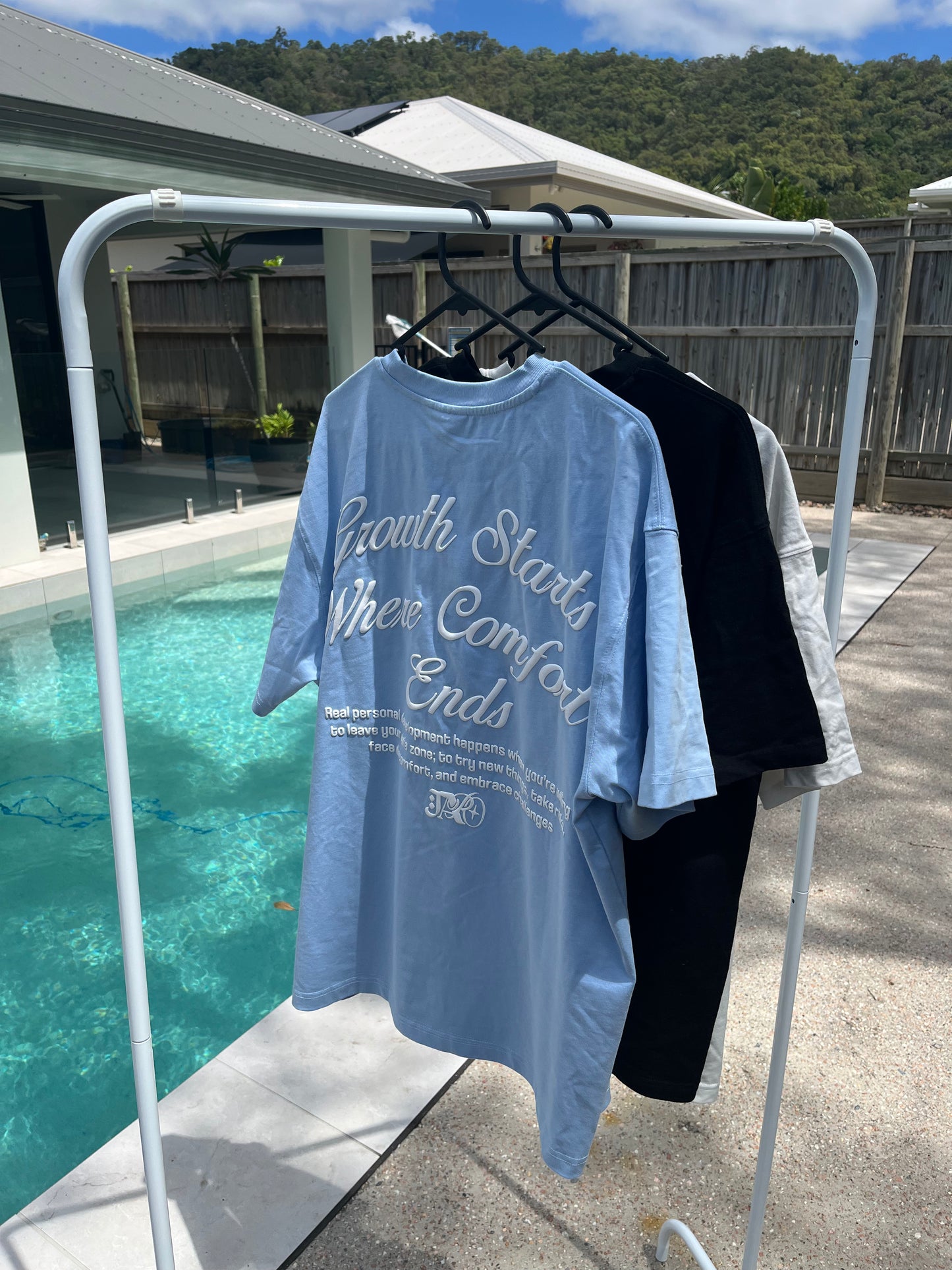 Puff Print Jaro Vol. 1 Oversized Shirt Baby Blue